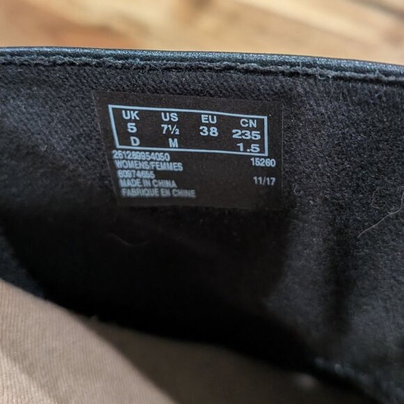 Clarks Collection Leisa Sadie Black Leather Mule Size 7.5 Comfort Slip On Career - Picture 7 of 9